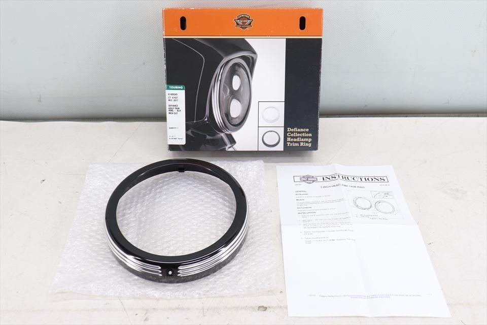324723 ハーレー ツーリング FLHX 14年~ 純正オプション ヘッドライトトリム トリムリング 61400349 未使用品拍卖