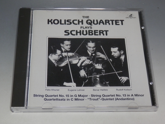 □ THE KOLISCH QUARTET PLAYS SCHUBERT コーリッシュ四重奏団 輸入盤CD拍卖