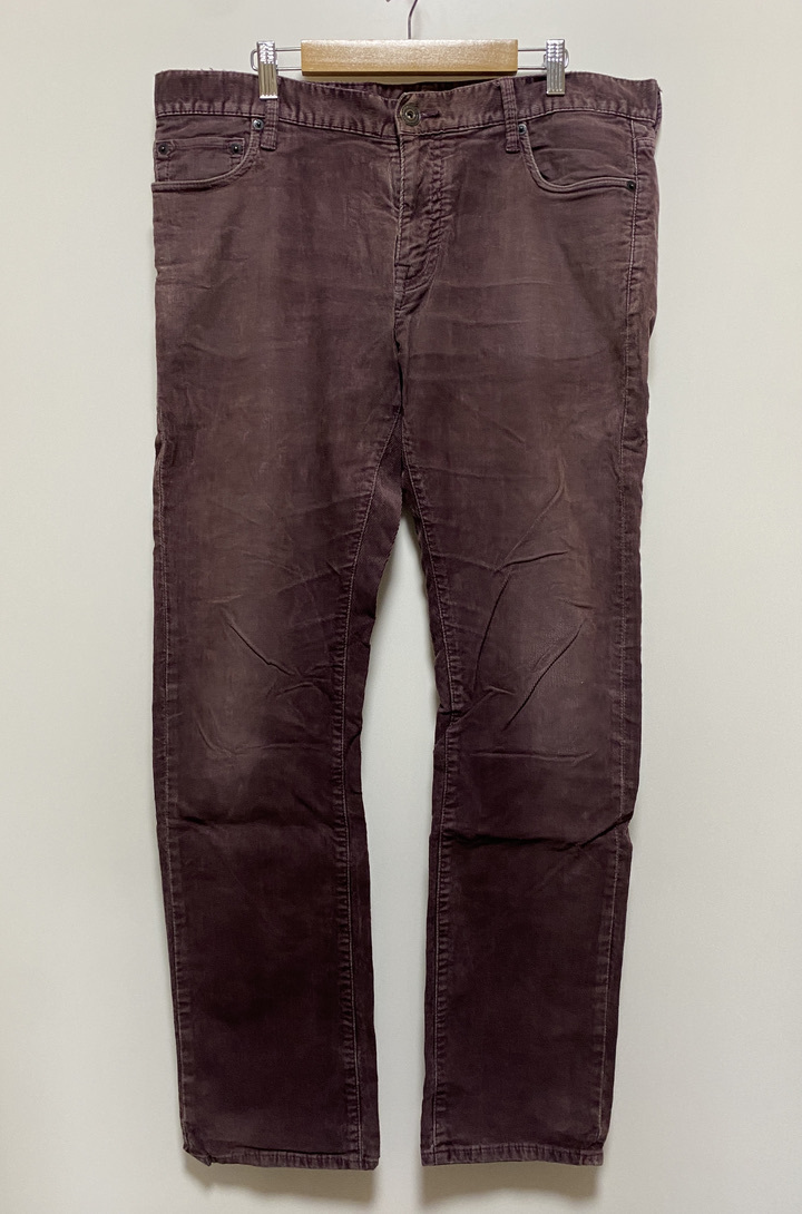 ☆BACK NUMBER バックナンバー COLOR CORDS コーデュロイパンツ W36 紫 パープル カラーパンツ 大きいサイズ ビッグサイズ ストレッチ c拍卖