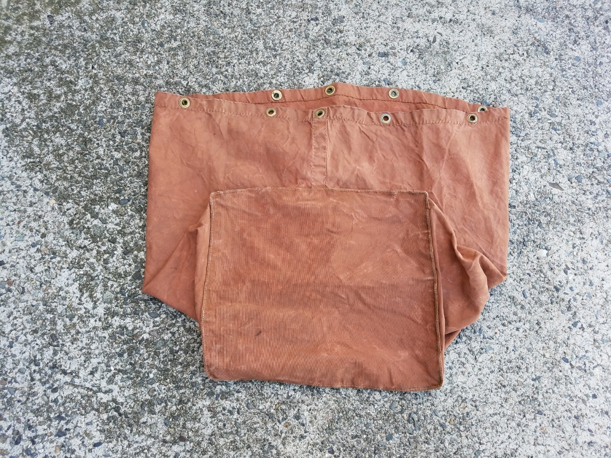 昭和 古い 帆布 袋 収納 箱 ボックス 襤褸 ビンテージ ケース 拍卖