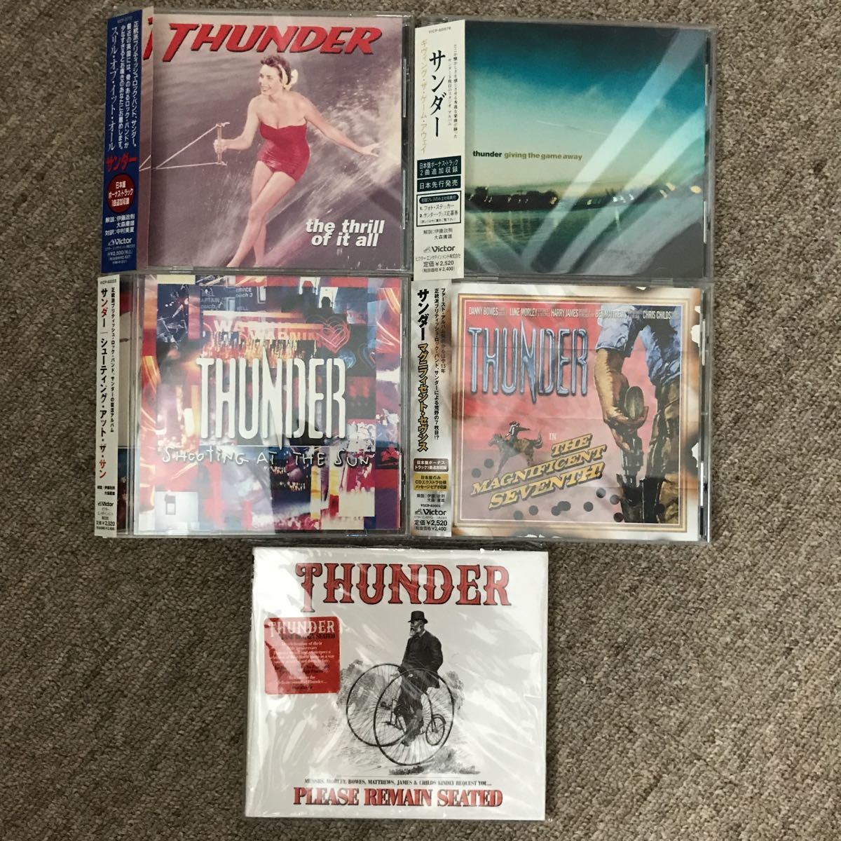 名盤 英国ハードロック Thunder 5タイトルセット サンダー 初回プレス特典有り 新品同様有り拍卖