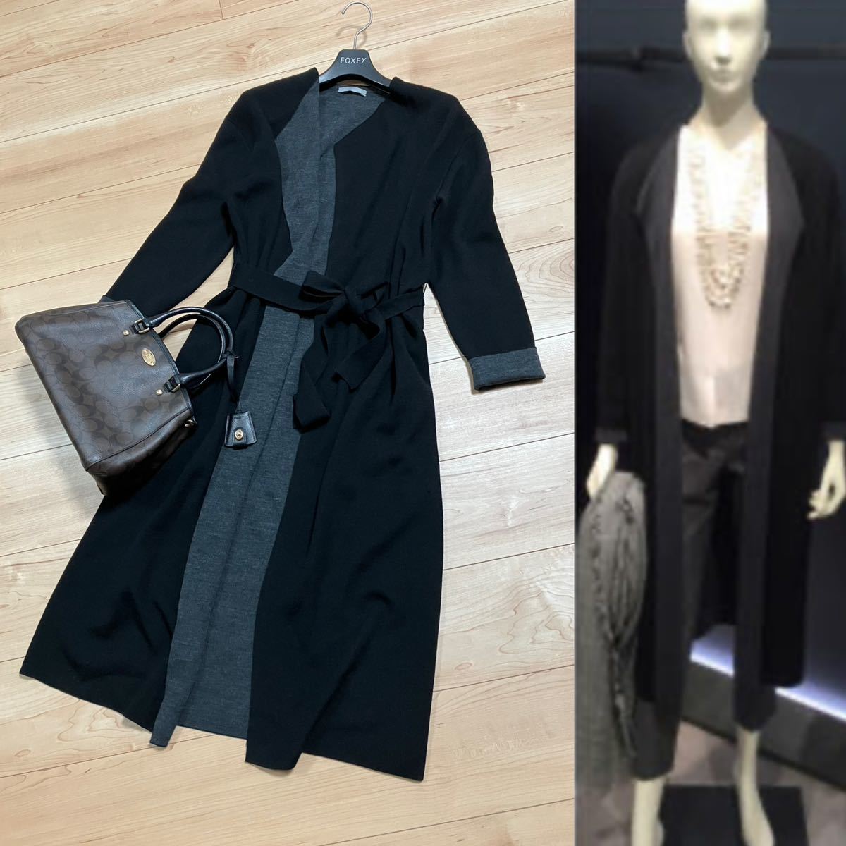 美品 セオリー リュクス ダブルフェイス コーディガン カーディガン ロング拍卖