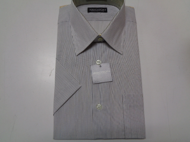 a848-80 メンズYシャツ 半袖 A形 Sサイズ 衿周り37センチ ポリ65% 綿35% 長期保管品拍卖