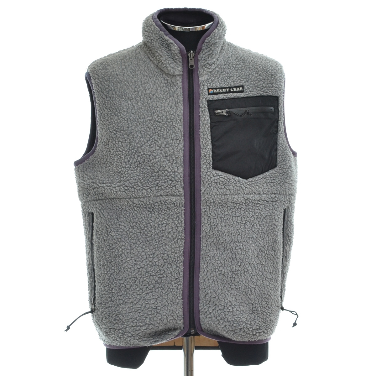 ●443190 HENRY LEAR ヘンリーレア 東洋エンタープライズ ●リバーシブル ボアベスト ナイロン HL11800 メンズ ブラック拍卖