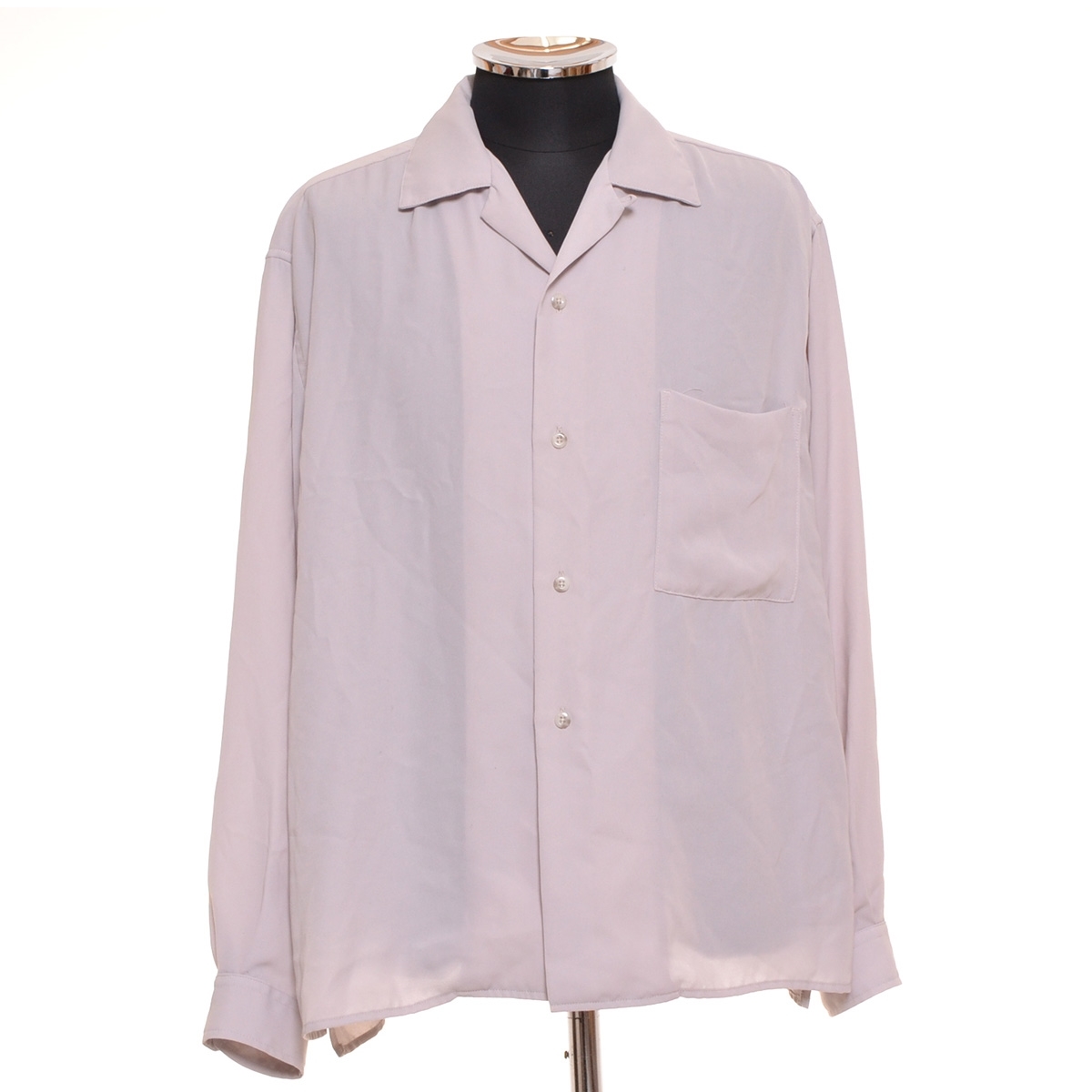 ●467822 HARE ハレ ●オープンカラーシャツ 長袖 HA020035TR サイズS メンズ ライトベージュ拍卖