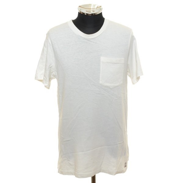 〇201097 M.Nii エムニーイ ポケットTシャツ 半袖カットソー ○ショートスリーブ 半袖 サイズXS メンズ ホワイト プリント拍卖