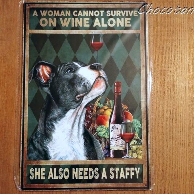 【送料無料】スタッフィー ③ ワイン メタルサインプレート【新品】拍卖