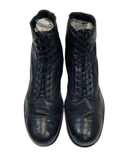 ビンテージ 20s 30s キャップトウ レースアップ ブーツ編み上げ ブーツ Captoe Laceup Boots 26位 ブラック色拍卖