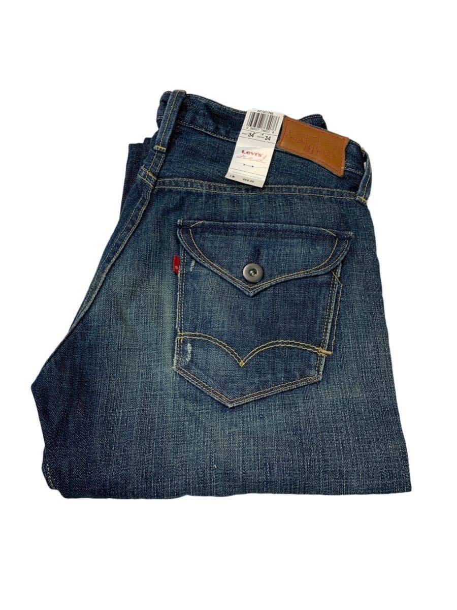 ビンテージ デッドストック 00s 2006年米国版 Levis red リーバイスレッド スキニー SKINNY STRAIGHT デニム W34 L34拍卖