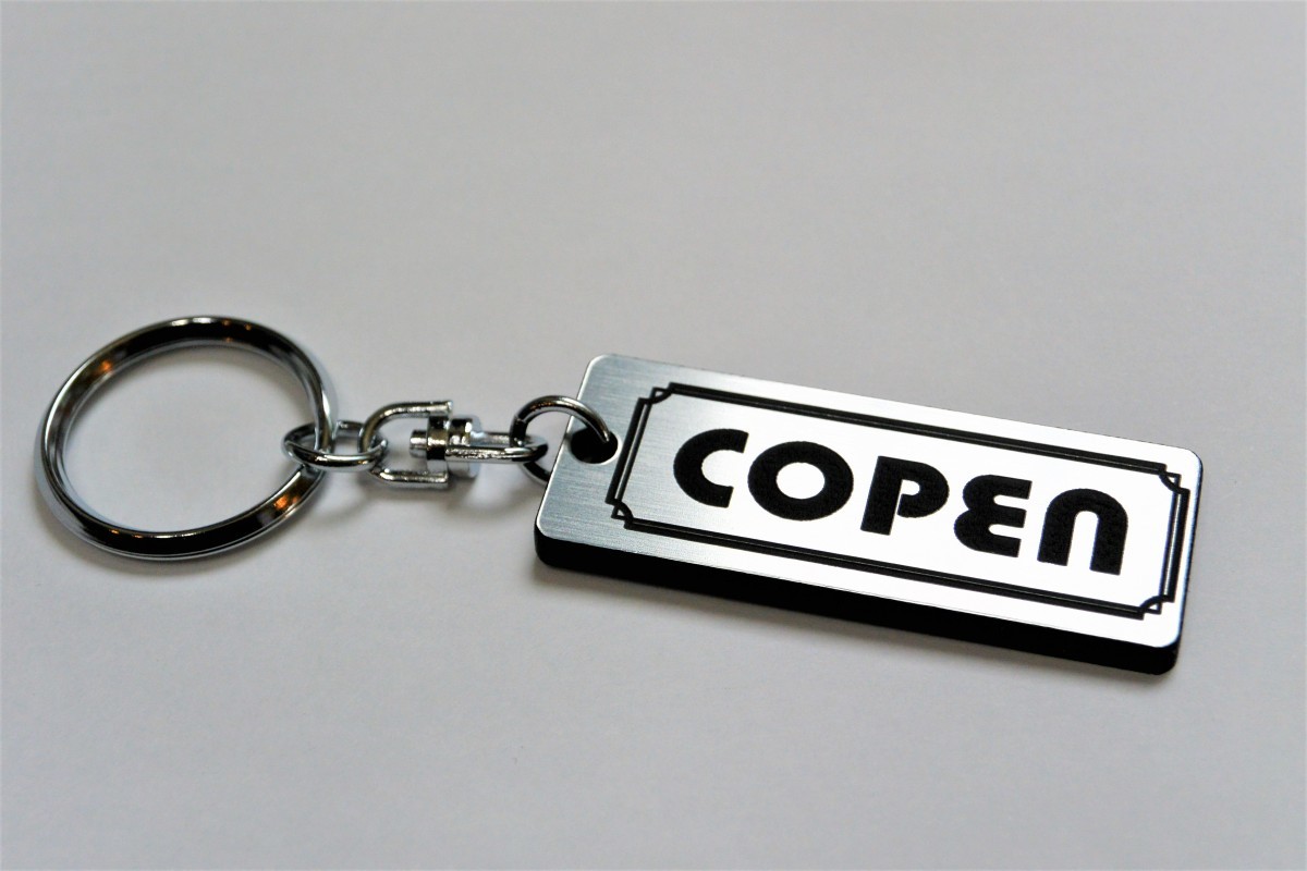 A-510-2 COPEN 2層アクリル製 銀黒 2重リング キーホルダー キーレス キーケース ダイハツ コペン l880k la400k 880 400拍卖
