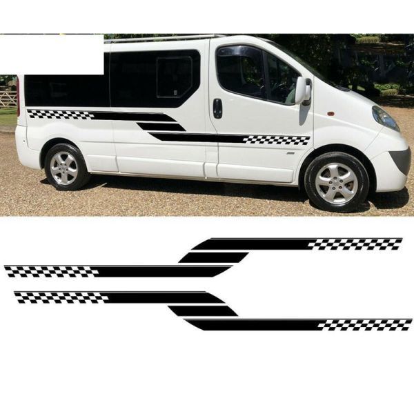 AC016:Vauxhall Vivaro Campersideス トライプデカールステッカーヴァングラフィック拍卖