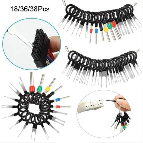 A027:ターミナル 分解Eジェクターキット 18/36/38ピース 針 端子 カーコネクタ 耐久性拍卖