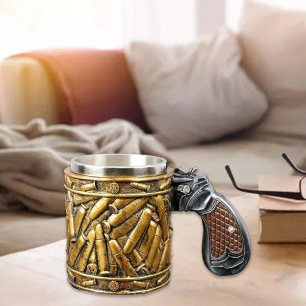 AF023:収集用 弾薬弾丸 ビールジョッキ 高品質 ウエスタンリボルバーガン拍卖