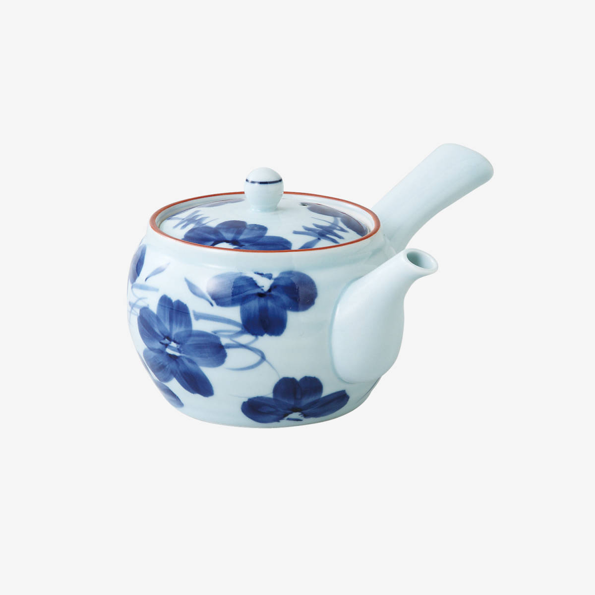 波佐見焼! ☆染花紋M中急須☆ 99335 新品 ポット 湯呑 汲出 煎茶 ほうじ茶 茶器 碗皿 ギフト拍卖