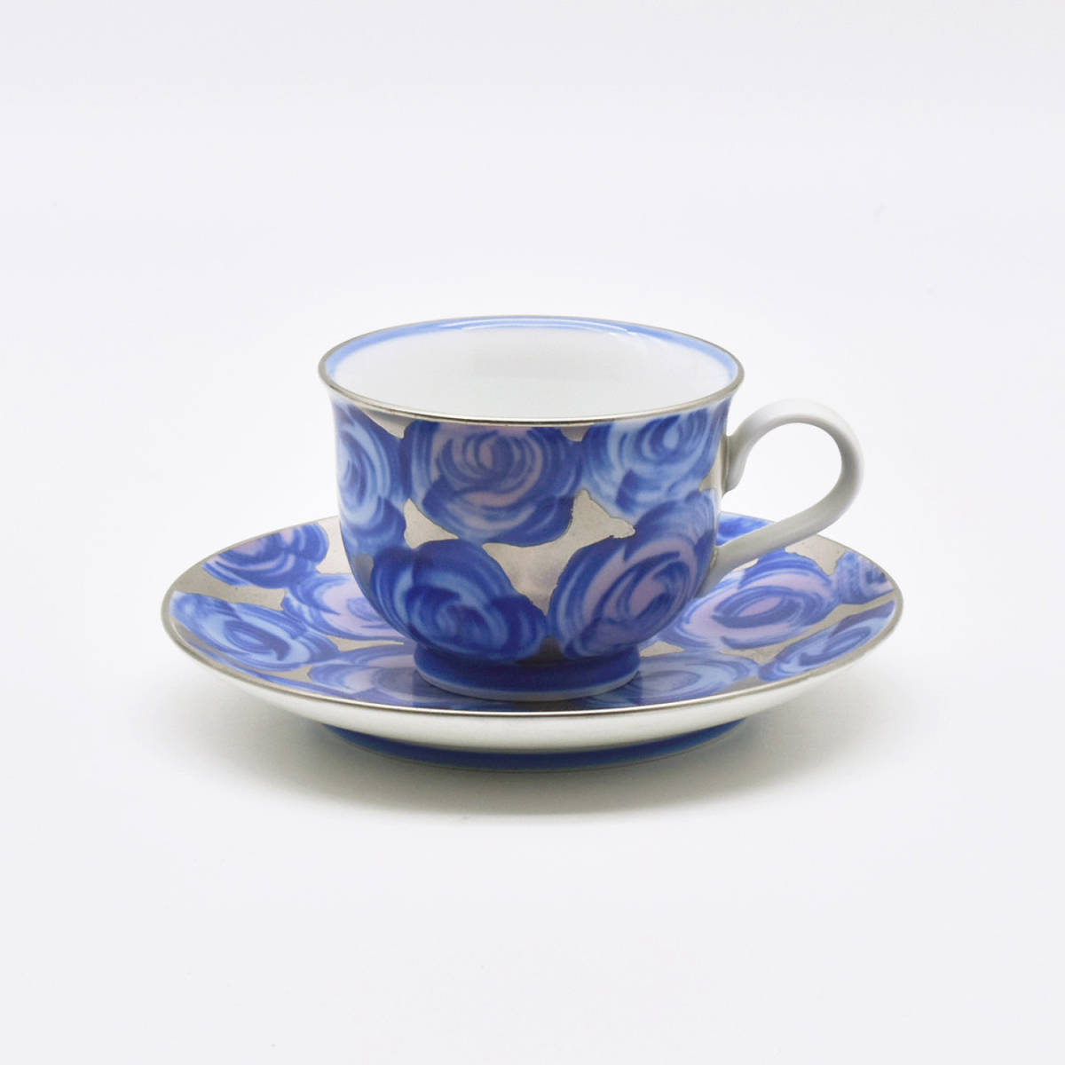 波佐見焼! ☆プリンセスローズ・コーヒー碗皿 紫☆ 59150 新品 紅茶 ミルク ラテ エスプレッソ 茶器 カップ&ソーサー ギフト拍卖