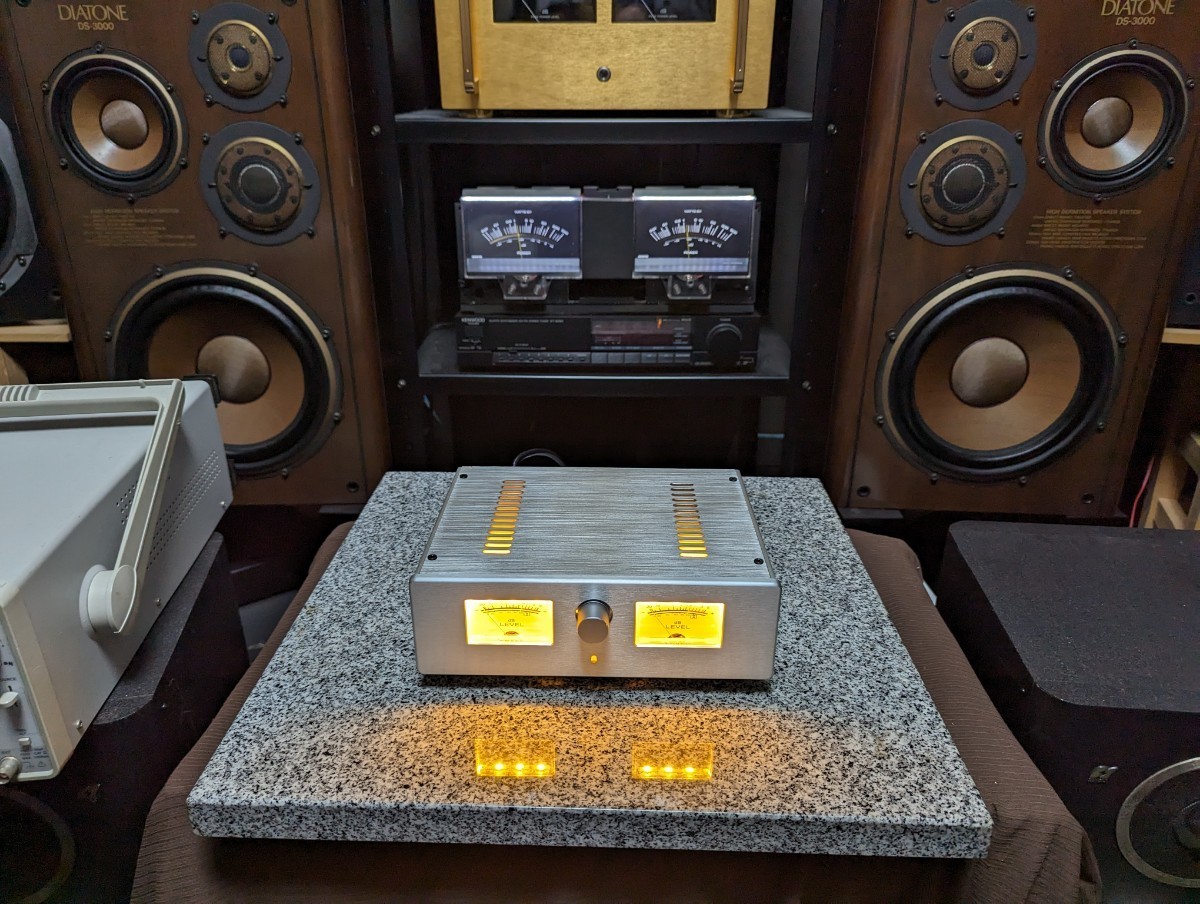 ハンドメイド メーター付き フォノイコライザーアンプ!41台目!大好評です!拍卖