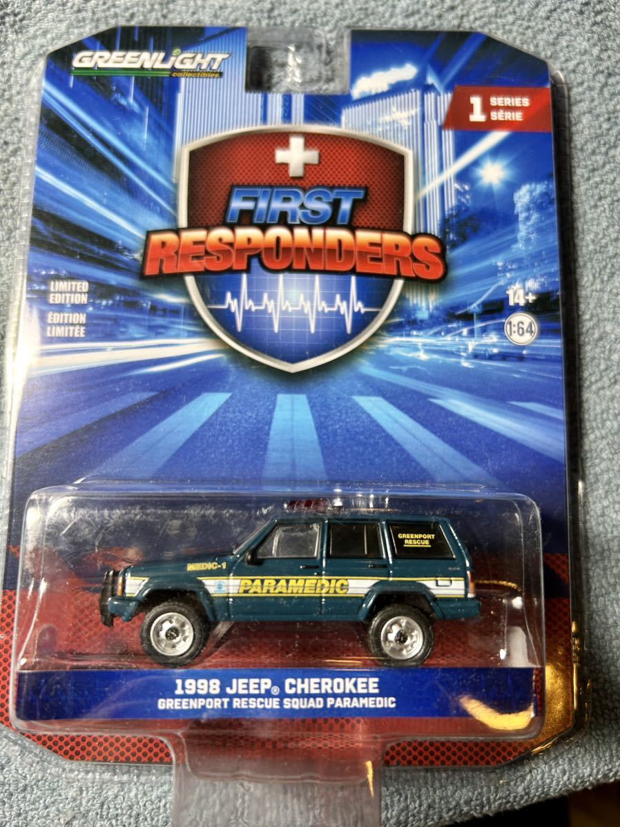 1988 ジープ チェロキー グリーンライト 1/64 GREENPORT RESCUE SQUAD PARAMEDIC Jeep CHEROKEE FIRST RESPONDERS拍卖