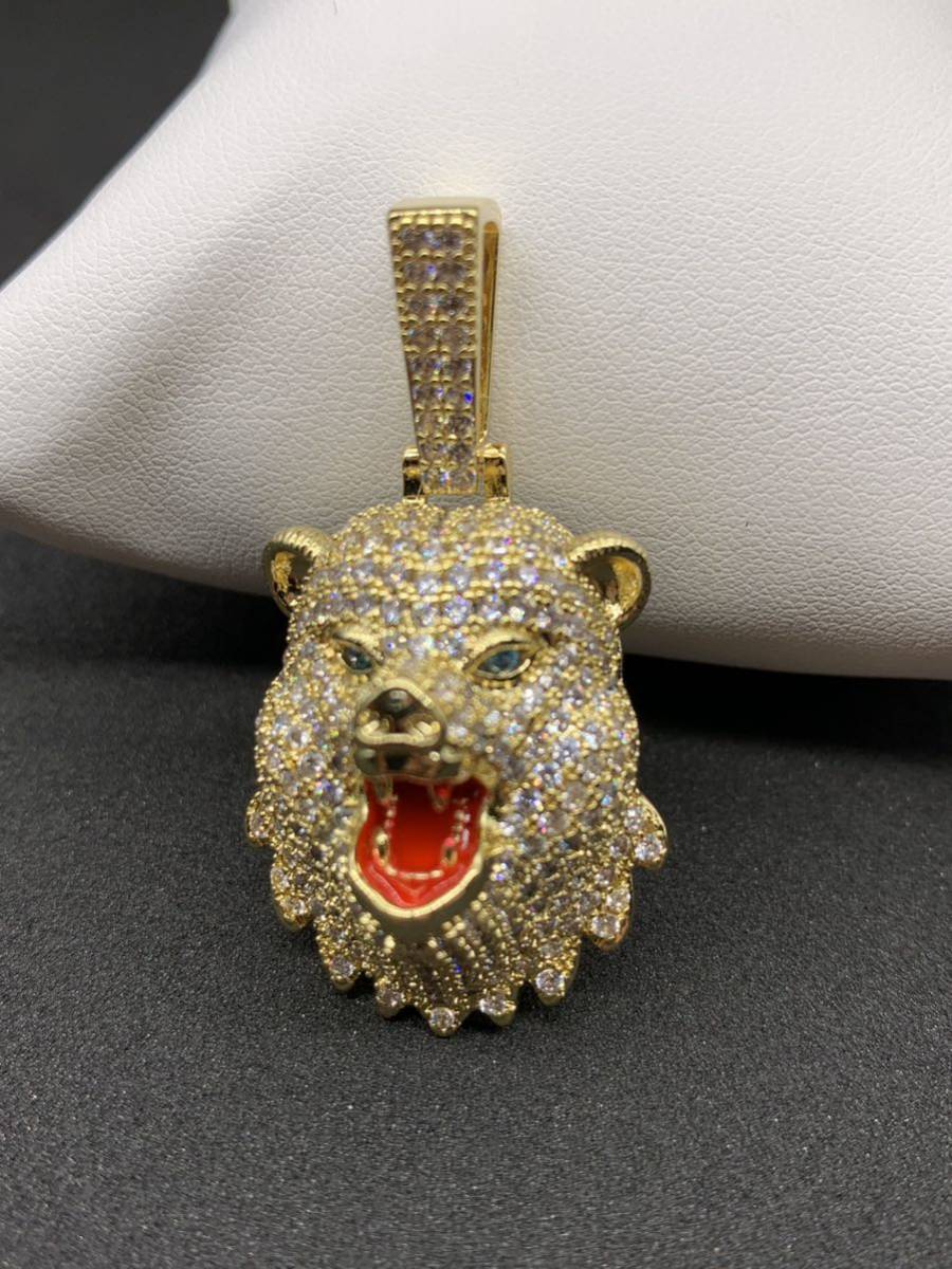 熊 ベアー グリズリー ゴールド アニマルフェイス ブリンブリン ネックレス拍卖