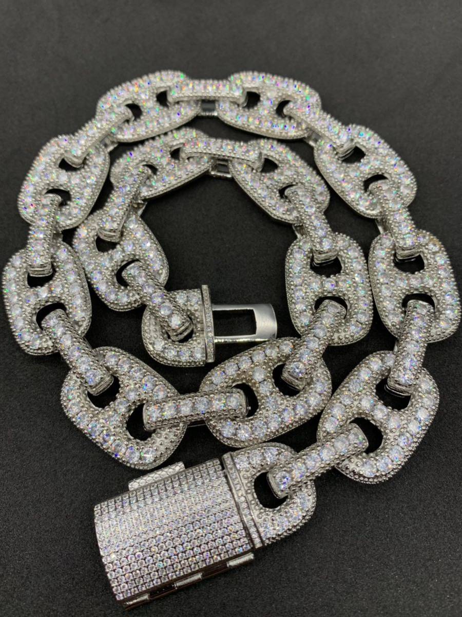 存在感抜群! シルバー ピッグノーズ ブリンブリン ネックレス グッチリンク拍卖