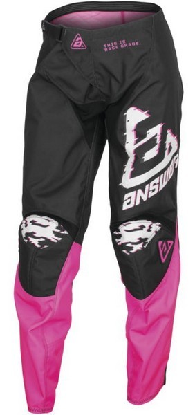 ガールズ用 28インチ MXパンツ ANSWER 24 SYNCRON MELTDOWN ブラック/マゼンタ/グレー 女性用 モトクロス 正規輸入品 WESTWOODMX拍卖