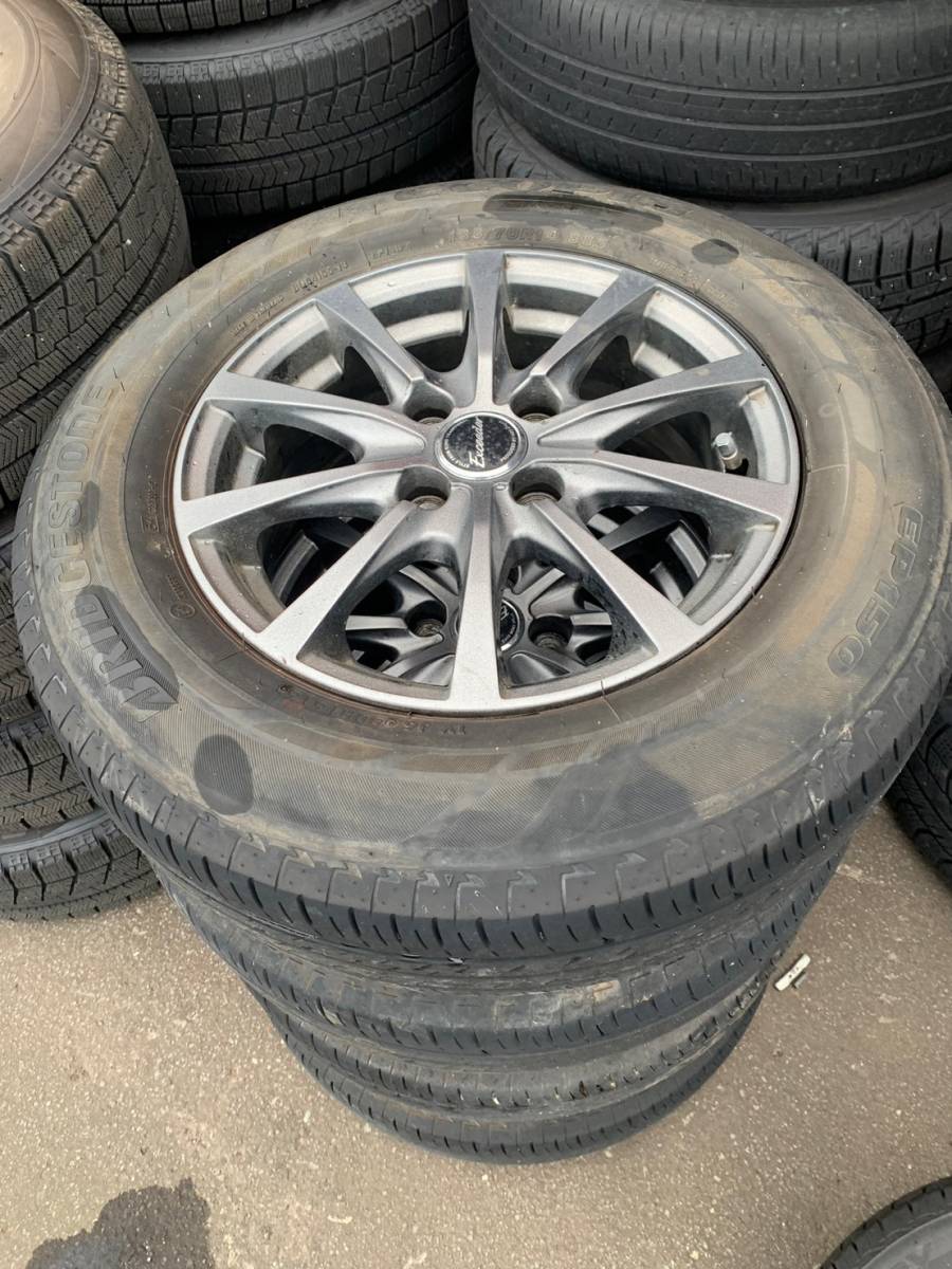 Y978 185/70R14 88S EP150 BRIDGESTONE ブリジストン 2016年 PCD100 4H 5.5J INSET 38 4本セット拍卖