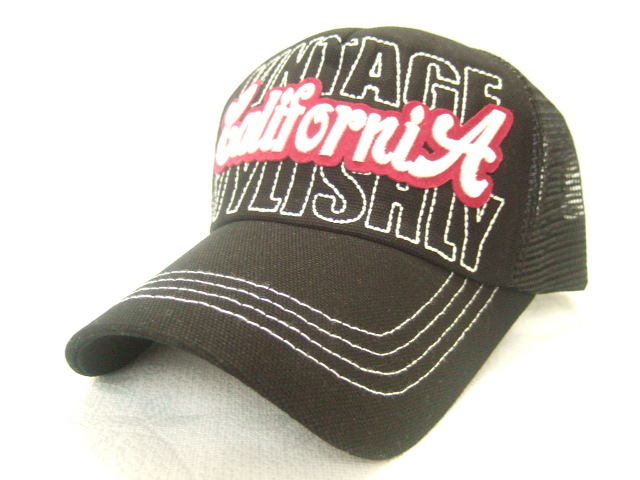 s横浜最新 CaliforniA ♪ メッシュキャップ 黒 送料300円ξmcaξξ35s拍卖