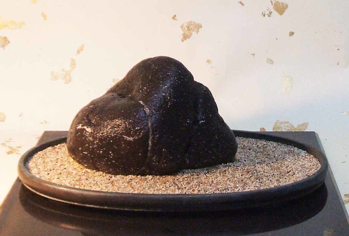 水石 奈良県吉野川梅花石 幅 140mm x 奥行85mm x 高さ 95mm 重さ1.55㎏拍卖