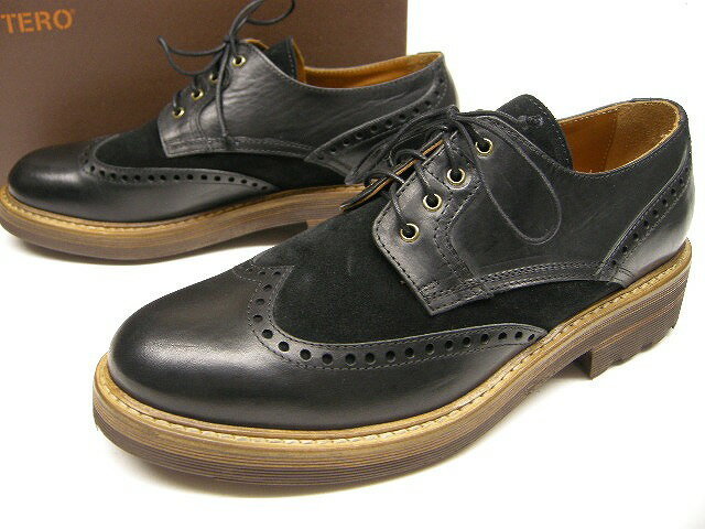 サイズ42 (27-27.5cm)■BUTTEROウイングチップシューズB5623UTHGBオックスフォードシューズ/ブラック/黒/メンズ/レザー/ブーツ/ブッテロ拍卖