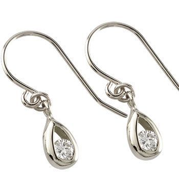 ピアス メンズ プラチナ ダイヤモンドピアス 一粒 0.10ct プラチナフックピアス 天然石ダイヤ 男性用 宝石 ゆれるピアス 人気拍卖