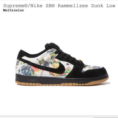 26.0cm Supreme × Nike SB Dunk Low Rammellzee シュプリーム × ナイキ SB ダンク ロー ラメルジー 新品未使用 国内正規品拍卖