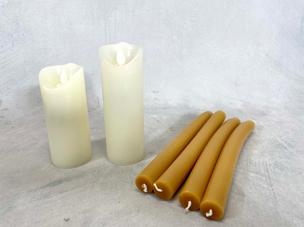 【福岡】オブジェ◆キャンドルライト&キャンドル◆キャンドルW23 H235 D23◆モデルR展示品◆TS5107_Ts拍卖