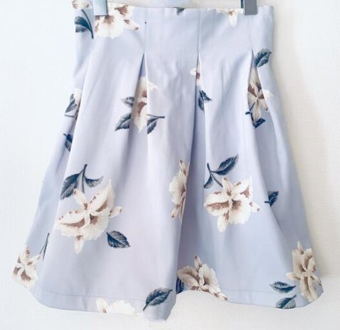 新品 定価7590円 TITTY&CO.アイリス フラワー スカート 花柄 S 7号 フレア ミニ スカート ティティーアンドコー拍卖