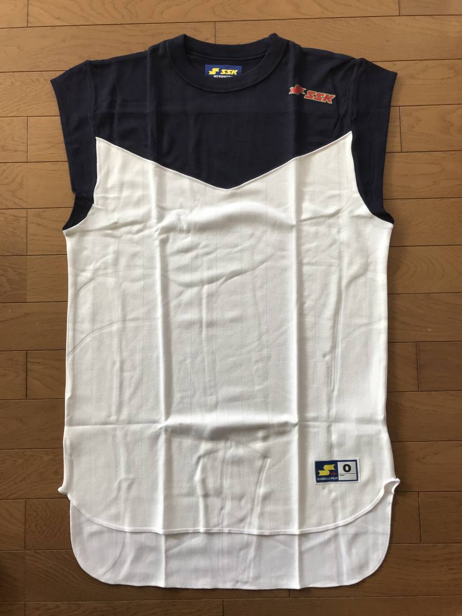 当時物 未使用 デッドストック SSK ベースボールアンダーシャツ フレンチ袖ローネック 品番:BU777 サイズ:O  TM9448拍卖