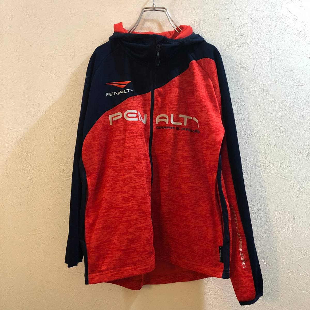 PENALTY/ペナルティ パーカー ジャージ サッカー ブラック 黒 レッド 赤 メンズ S拍卖