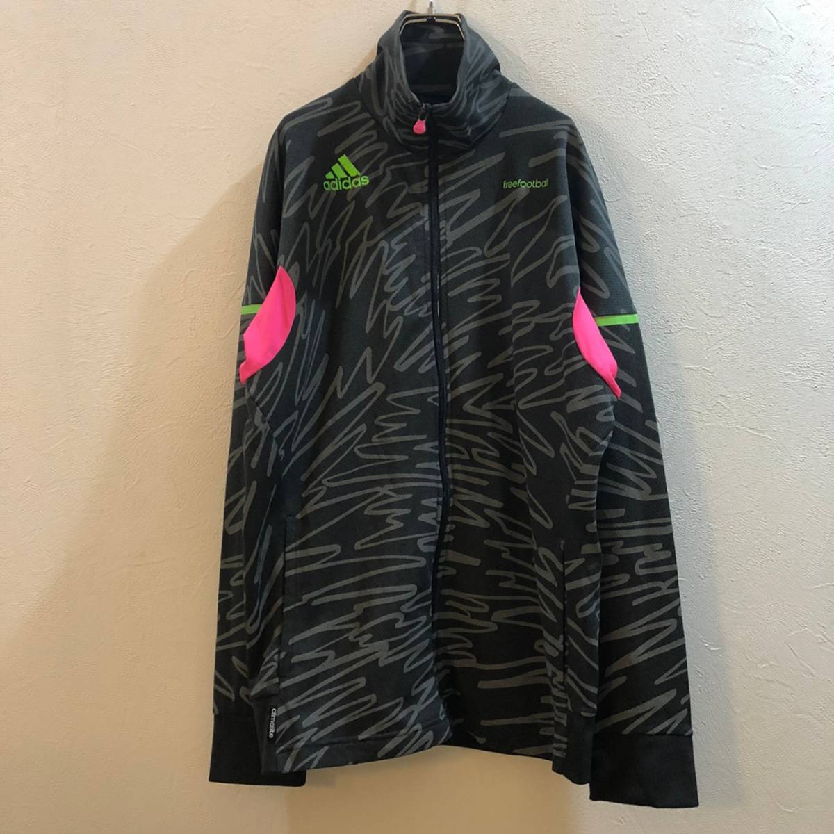 ADIDAS/アディダス 長袖ジップアップウェア free football グレー メンズ L拍卖