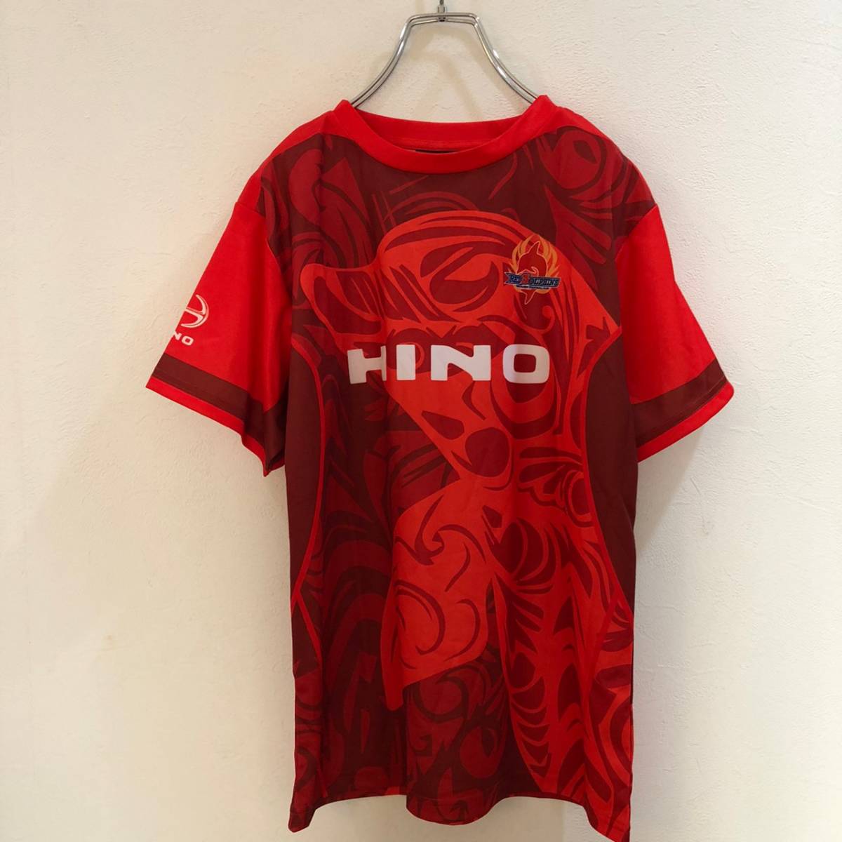 HINO/日野 半袖Tシャツ RED DOLPHINS ラグビー フットボール CLUB レッド 赤 メンズ S拍卖