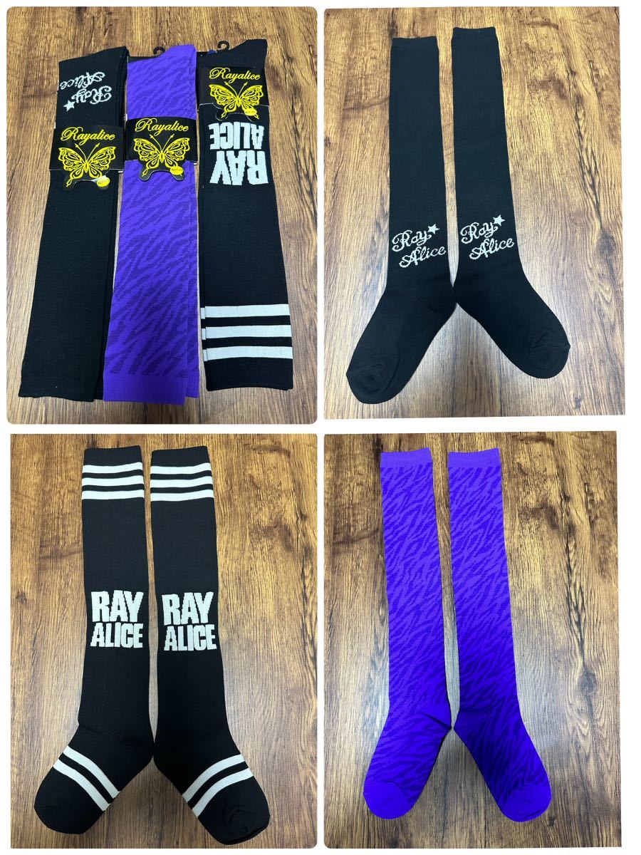 新品レイアリス ちびギャルオーバーニーハイソックスM16〜20cm 靴下3足拍卖