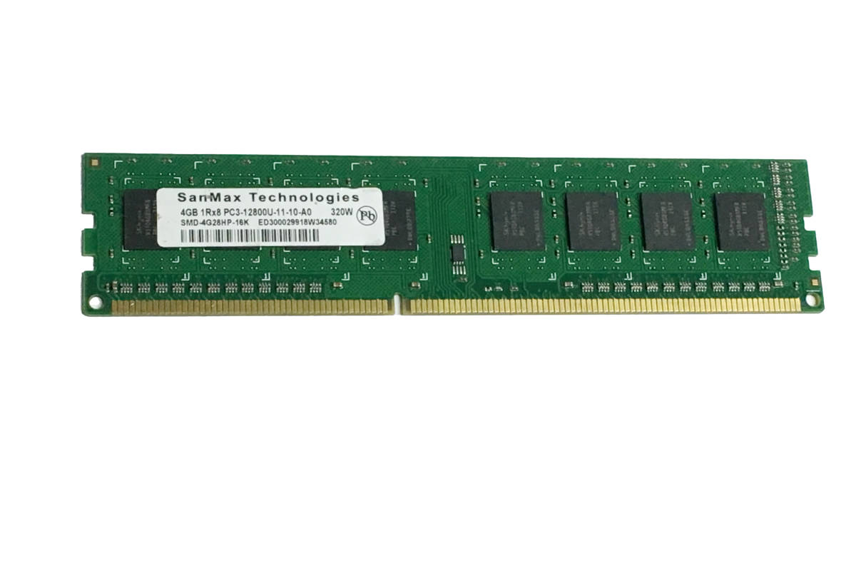 【中古パーツ】PC3 本体用 DDR3 メモリ SanMax Technologies 4GB 1R*8 9C3-12800U-11-10-A0 4GBx1枚 計4GB ■M(124)拍卖