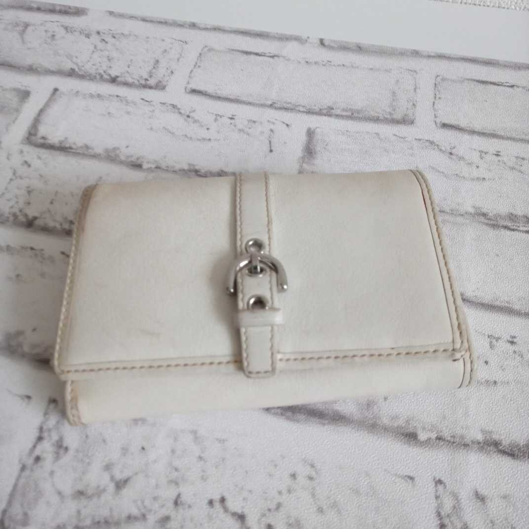 HYB/COACH/コーチ/洗練されたデザイン/機能性、実用性を兼ね備えた逸品/人気名作ベストセラーモデル!!ホワイト/レザー/2つ折り財布拍卖