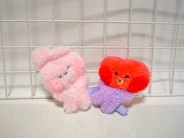 ●2種セット●BT21 TATA + COOKY ぬいぐるみ マグネット minini●BTS●拍卖