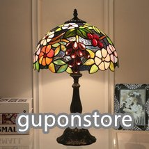 人気推薦★ 芸術品ステンドランプ 花柄 レトロな雰囲気 ステンドグラス ティファニー技法 テーブルスタンド 照明 室内装飾拍卖