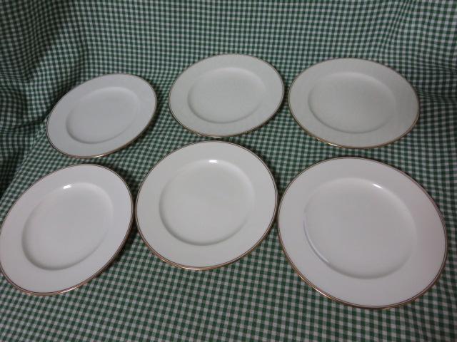 ノリタケNittoroyal BONE CHINA 金縁プレート 21cm 6客セット拍卖