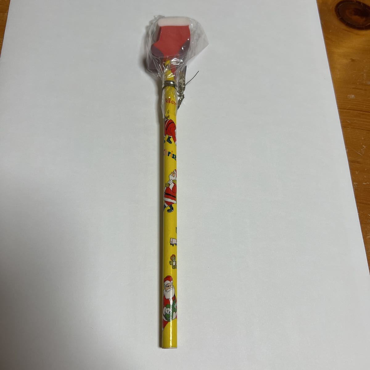 消しゴム付き 鉛筆 1本 クリスマス サンタクロース くつした 靴下 新品 未使用 送料無料拍卖