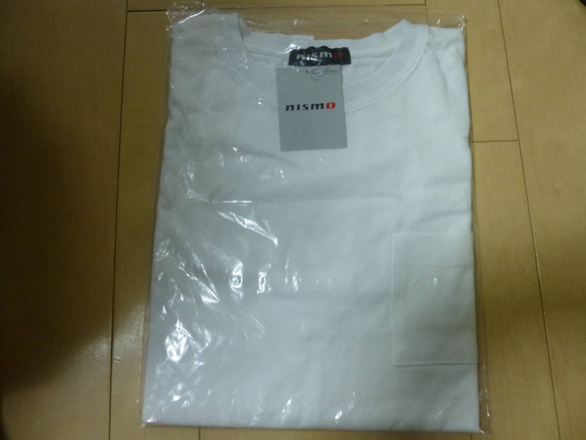 純正NISSAN ニッサン NISMO ニスモ BASICポケット付きTシャツ ホワイト Mサイズ  即決拍卖