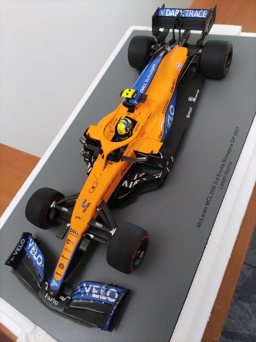☆ カスタムモデル! スパークモデル1/18 マクラーレン MCL35M エミリア ロマーニャGP 3位入賞 #4 ランド・ノリス VELOロゴver. ☆拍卖