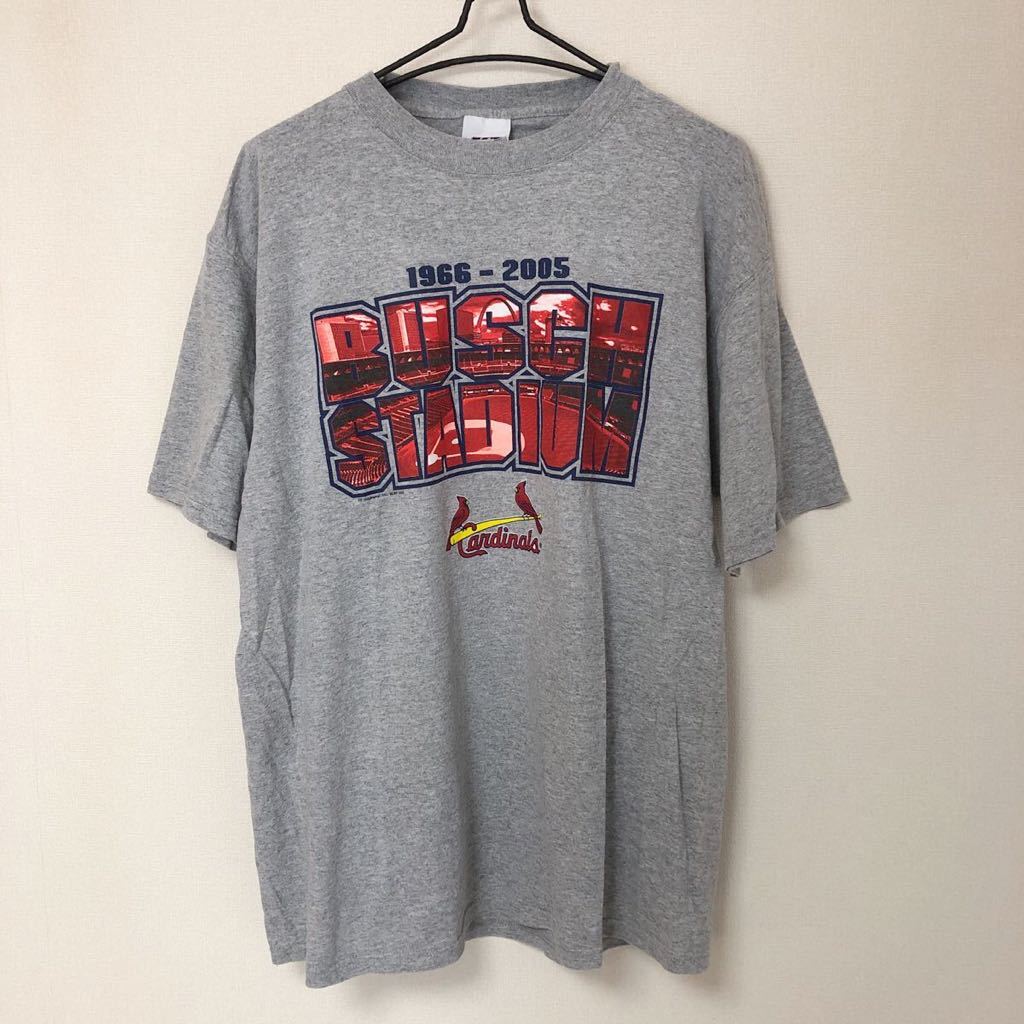 CSA /メンズL グレー 半袖Tシャツ プリントTシャツ トップス 1966-2005 BUSCH STADIUM /Cardinals 野球 BASEBALL アメカジ USA古着拍卖