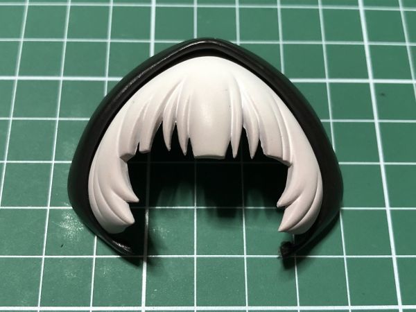 ねんどろいど パーツ ブラック★ロックシューター ストレングス 髪/一部前髪のみ 白髪/フード拍卖