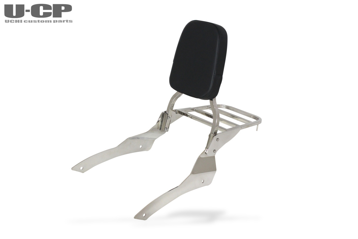 ●新品U-CP ドラッグスター400クラシック(全年式)/DragStar Classic 400/DS4C/DSC4/DS400C/DSC400 ステンレスバックレスト キャリア付拍卖
