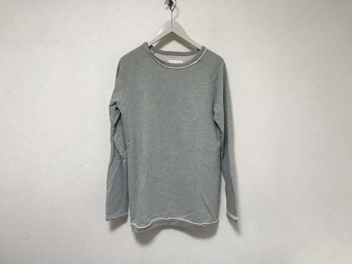 本物インターナショナルギャラリービームスBEAMSコットン薄手スウェット長袖TシャツロンTメンズビジネススーツアメカジグレーM拍卖