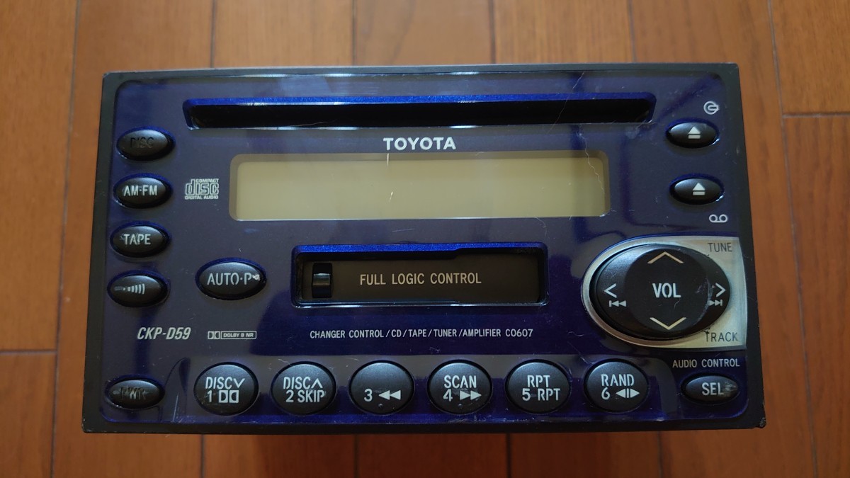 トヨタ純正 ステレオ オーディオ カセットCD2DIN 作動未確認 ジャンク 扱い FH-M8246ZT拍卖